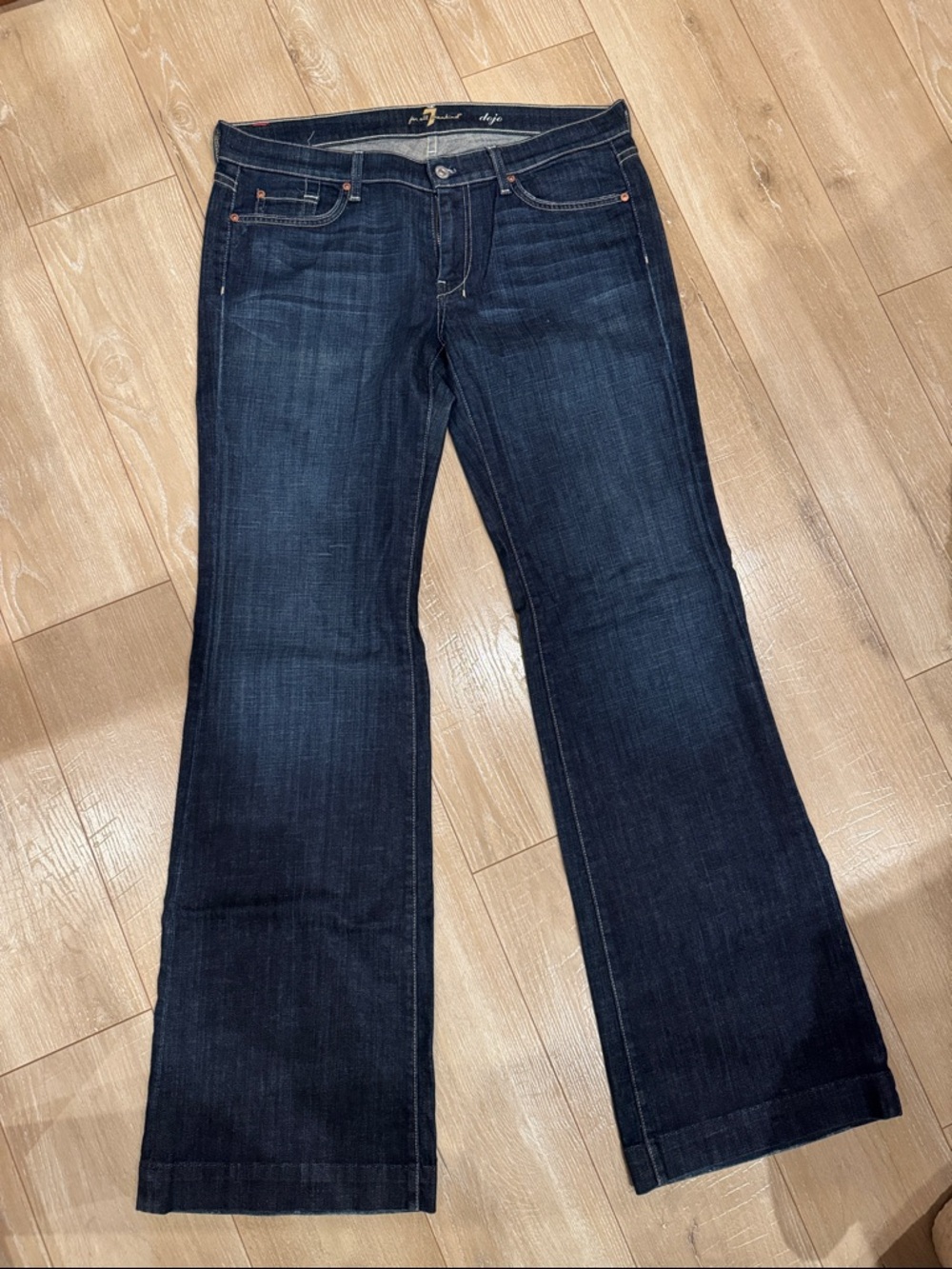 7 For All Mankind Dark Indigo Flare Jeans
